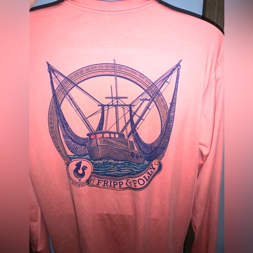 Fripp & Folly Men’s Long Sleeve Tshirt Orange XL